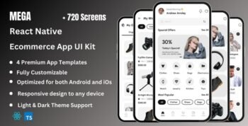 Mega - Ecommerce React Native Expo App Ui Kit