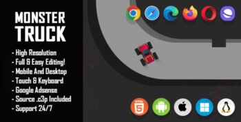 Monster Truck - HTML5 Game (Construct 3 / c3p)