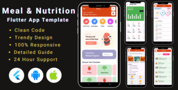 Nutrition App Template | CalorieCoach UI Template |  Meal and Diet Planner in Flutter