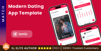 Online Dating and Chatting App Template | Swipe, Chatting | Modern Dating app | Ionic | Match