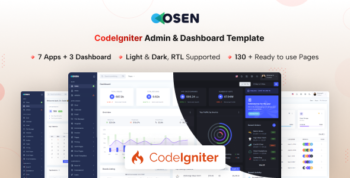 Osen - CodeIgniter Admin Dashboard Template