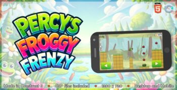 Percy's Froggy Frenzy - HTML5 Platform game