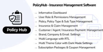 PolicyHub SaaS - Insurance Management Software