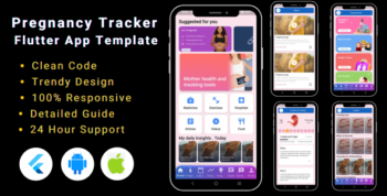 PregnancyTracker UI Template | Maternity App Template | Baby and Health Planner in Flutter