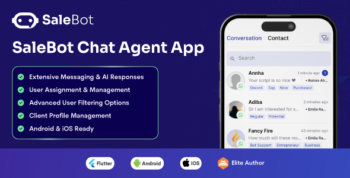 SaleBot Chat Agent - Flutter App for Android and iOS