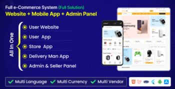 Shopo - Multivendor eCommerce Admin Panel, Website + User, Seller & Deliveryman Flutter App