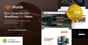 Shuttle – Bus Charter Service FSE WordPress Theme