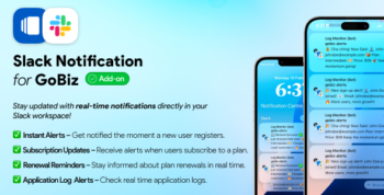 Slack Notification Addon for GoBiz vCard SaaS