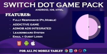 Switch Dot Pack - Android IOS Web, Fully Responsive 640x1136 px With Leaderboard And Login