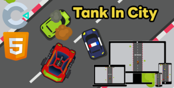 Tank in City - HTML5 | Move & Annihilate Cars with Construct 3