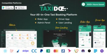 Taxido - React Native Online Taxi Booking with Cab | Rental | Bidding | Parcel | Admin Laravel Panel