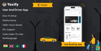 Taxify - Flutter Taxi App | Rider + Driver App UI KIT