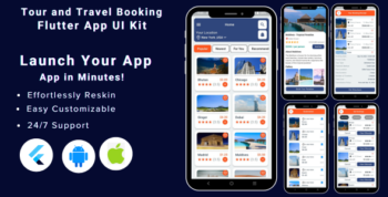 Tour & Travel Booking  Flutter iOS/Android App Template |Flutter Travel Planner