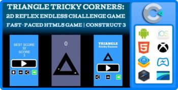 Triangle Tricky Corners: 2D Reflex Endless Challenge Game - Fast-Paced Html5 Game | Construct 3