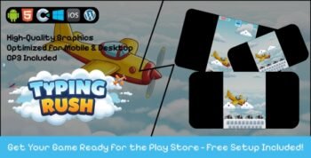 Typing Rush - Construct 3 Game (HTML5, AdMob, C3P)