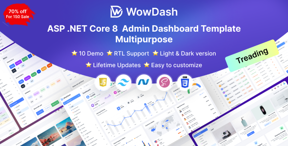 WowDash – ASP .NET Core 8 - Tailwind CSS - Multipurpose Admin Dashboard ...