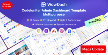 WowDash - CodeIgniter - Multipurpose Admin Dashboard Template