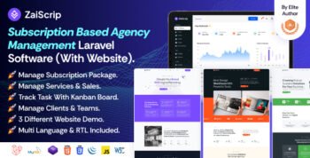 Zaiscrip - Subscription Based Agency Management Laravel Script