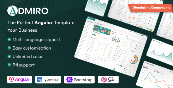Admiro – Angular 19 Admin Dashboard Template - Thememarts