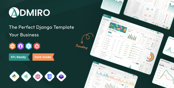 Admiro – Django Admin Dashboard Template - Thememarts