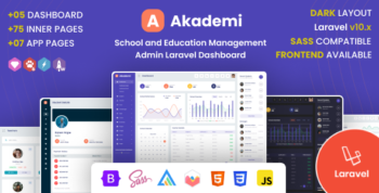 Akademi - Laravel School and Education Management Admin Dashboard Template