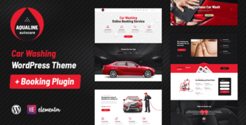 Aqualine - Car Washing Service with Booking System WordPress Theme