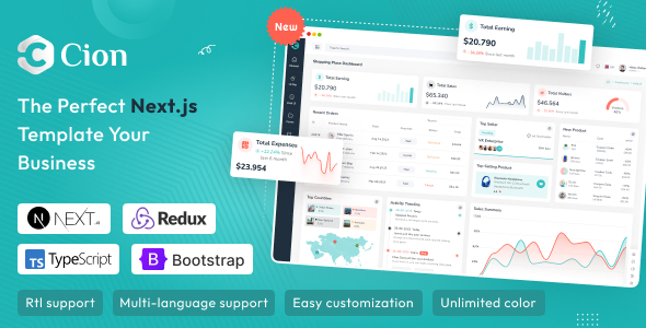 Cion – React Nextjs Admin & Dashboard Template - Thememarts