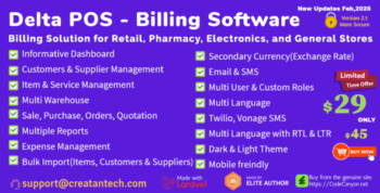 Delta POS- Invoicing, Billing & Inventory Management System with GST & CRM