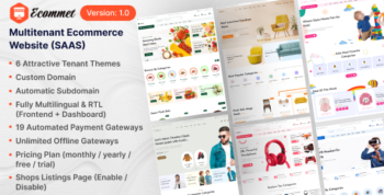 Ecommet - Multitenant Ecommerce Website (SAAS)