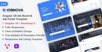 Jobnova - Angular Job Board, Job Portal and Job Listing Template