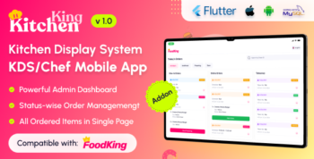 KitchenKing - Smart Restaurant Kitchen Display System (KDS) App For FoodKing