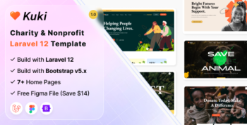 Kuki - Charity & Nonprofit Laravel 12 Template