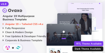 Ovaxo - Angular 19 Multipurpose Landing Template