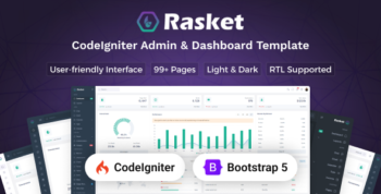 Rasket - CodeIgniter Admin Dashboard Template