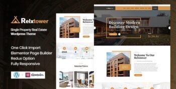 Relxtower - Single Property WordPress Theme