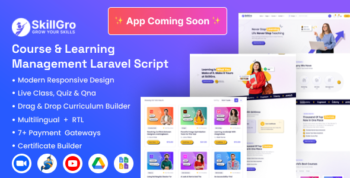 SkillGro LMS - Course & Learning Management System Laravel Script