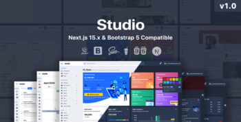 Studio - Next.js 15.x + HTML Admin Template