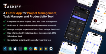 Taskify Flutter App - Project Management, Task Manager and Productivity Tool