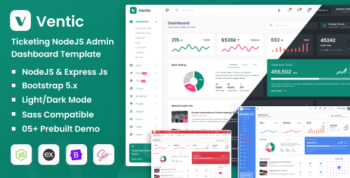 Ventic - Node Js Ticketing Admin Dashboard Template