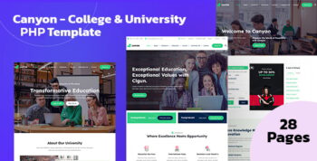 Canyon - College University Education PHP Template