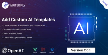 Writerifly - OpenAI Writer Assistant With Custom Writing Templates (SAAS)