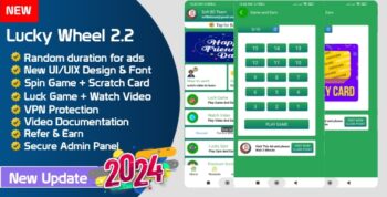 4Tasks Game/Watch/Scratch/Wheel System With Earning App + Admin Panel