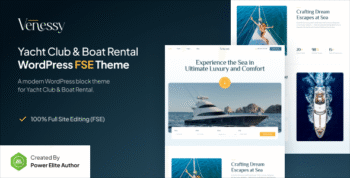 Venessy - Yacht Club & Boat Rental FSE WordPress Theme