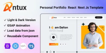 Antux - Personal Portfolio React Next Js Template