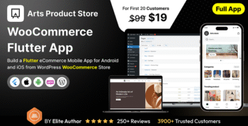 Arts Product Store App - E-commerce Store app in Flutter (Android, iOS) with WooCommerce Full App