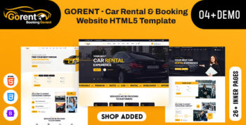 Gorent - Car Rental & Booking  Website HTML5 Template