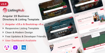 ListingHub - Angular 19 Business Directory & Listing Template