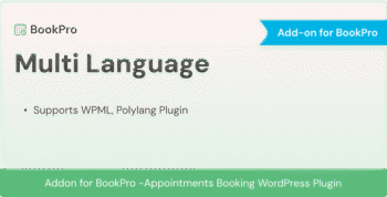 Multi Language Add-on for BookPro Plugin