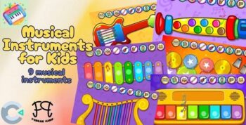 Musical Instruments for Kids (HTML5 GAME) - CONSTRUCT 3