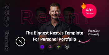 Reeni – Personal Portfolio CV & Resume React NextJs Template